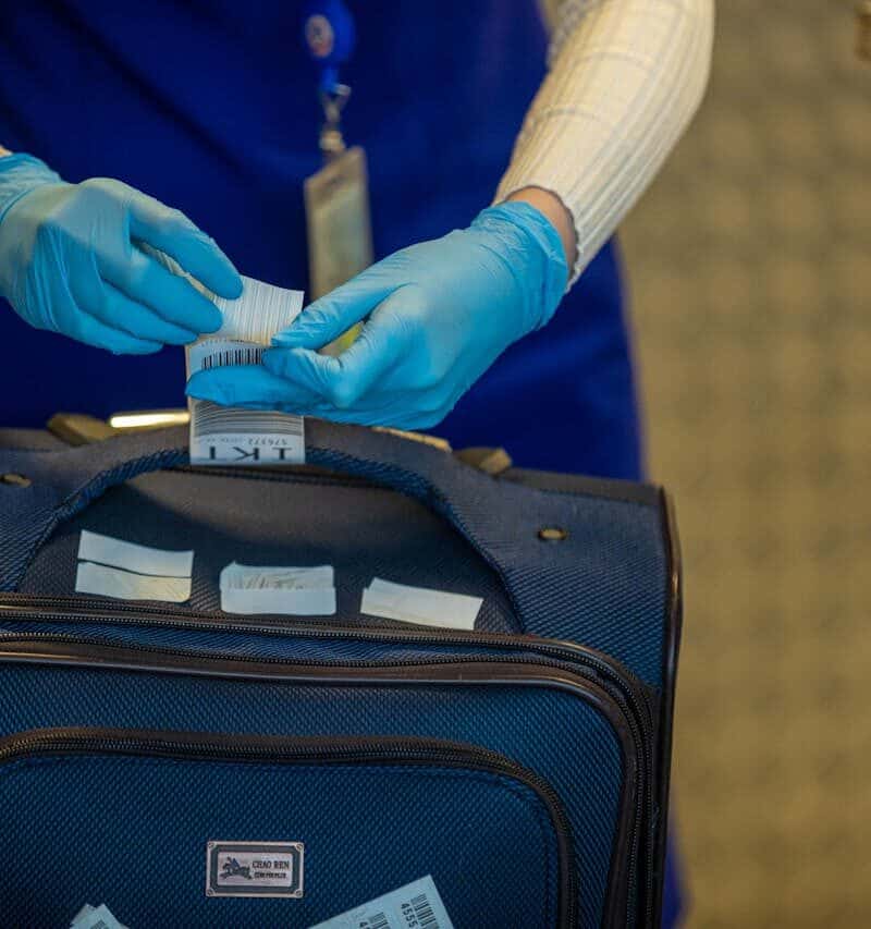 Security Checkpoint with Luggage Inspection