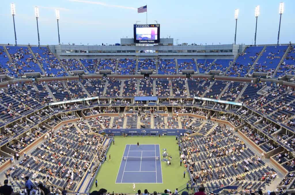 Arthur Ashe Stadium night match US Open