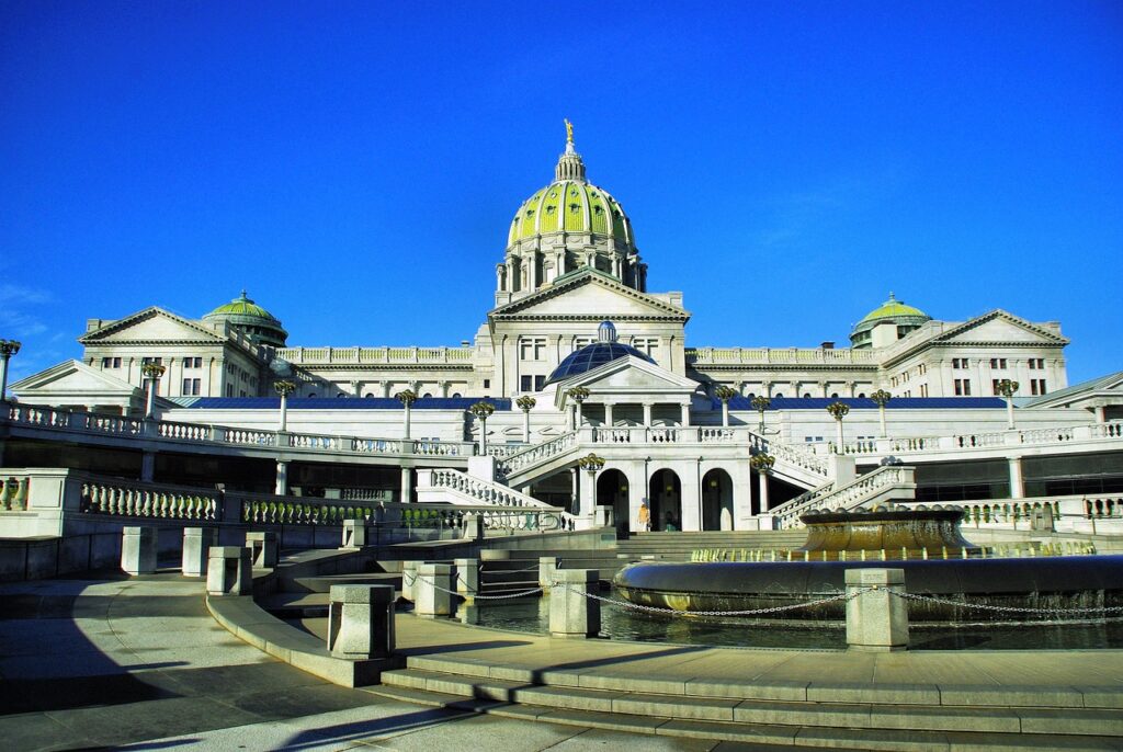 The Pennsylvania State Capitol in Harrisburg
