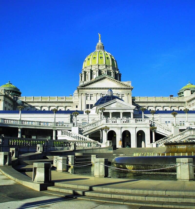 The Pennsylvania State Capitol in Harrisburg