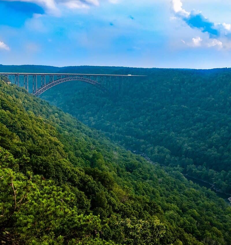 Amtrak Cardinal train New River Gorge scenery