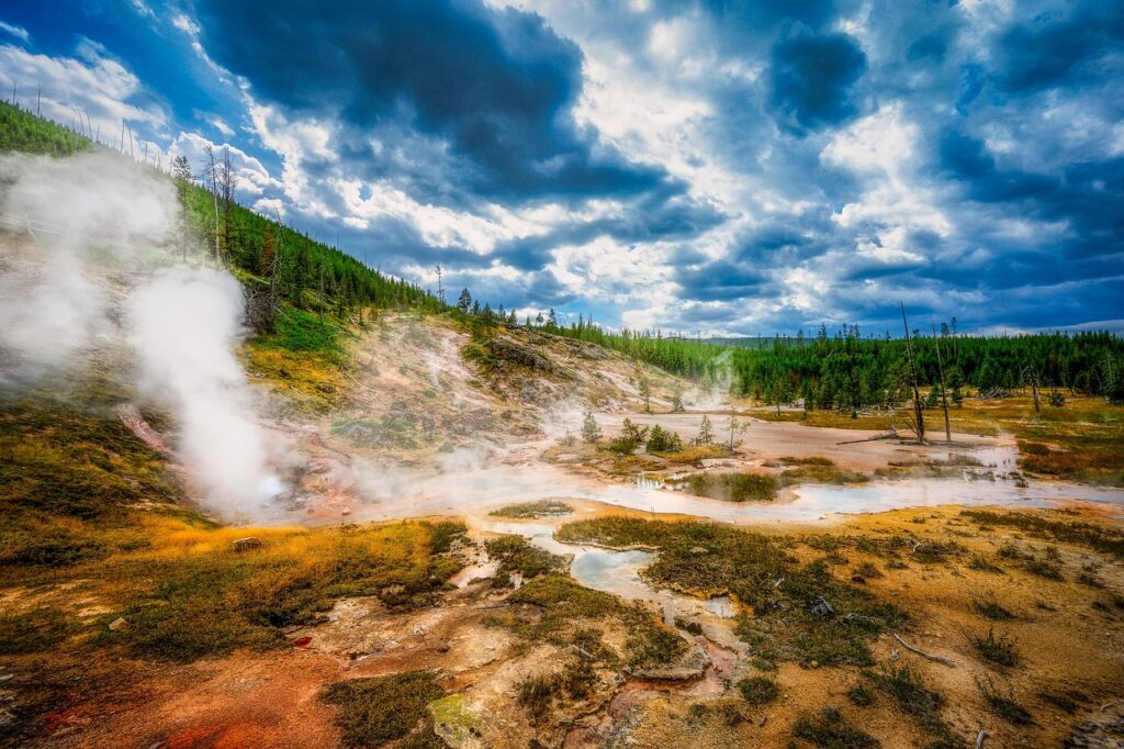 Yellowstone steam vent close up