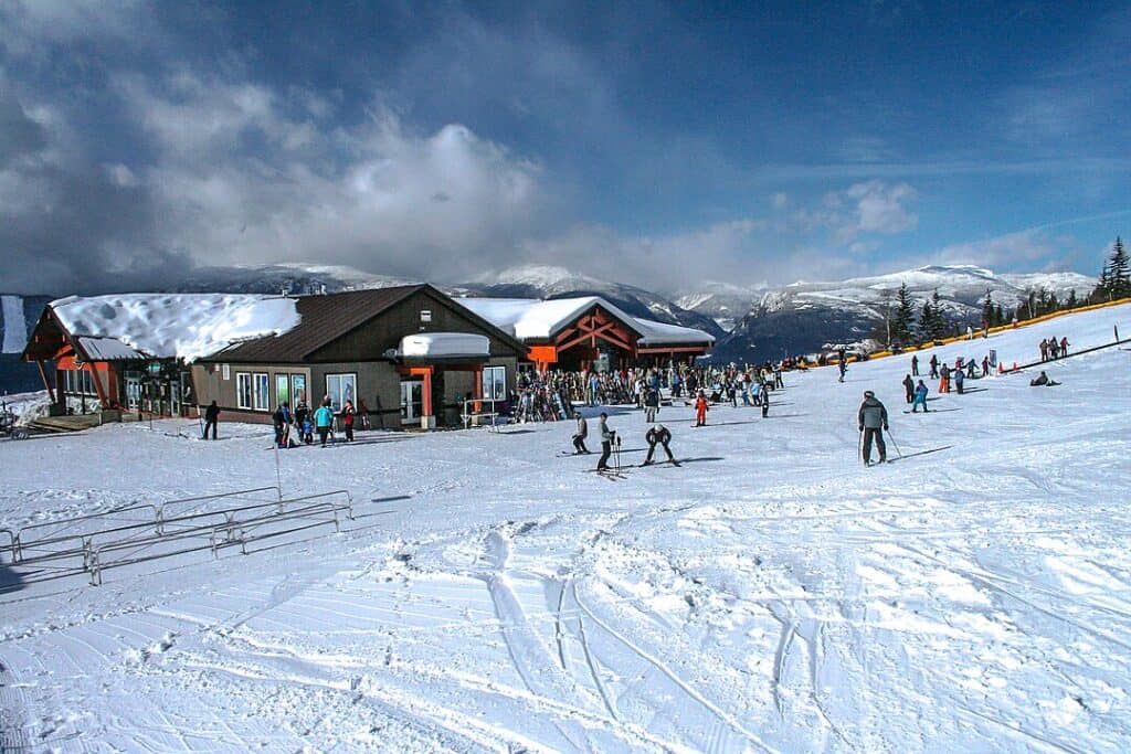 Revelstoke powder skiing steep slope