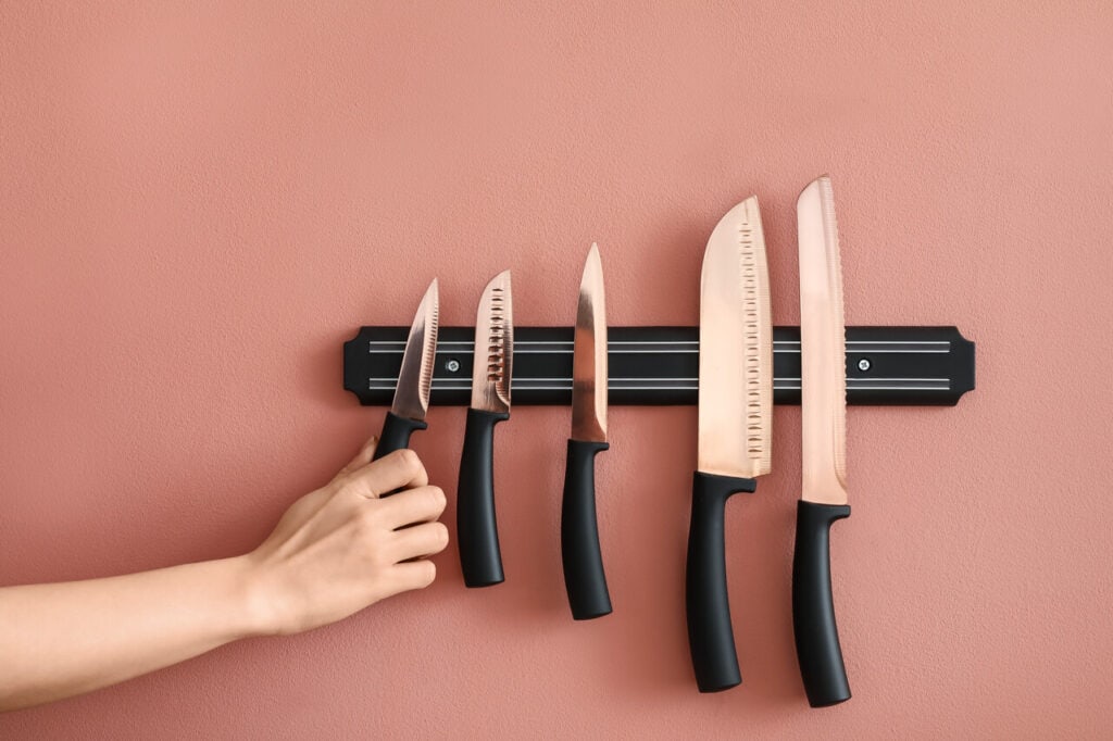 Magnetic Strips for Knives and Tools