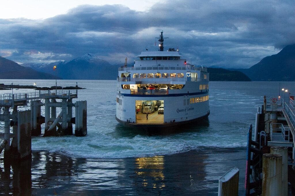 Ferry Boat Reaches to Town