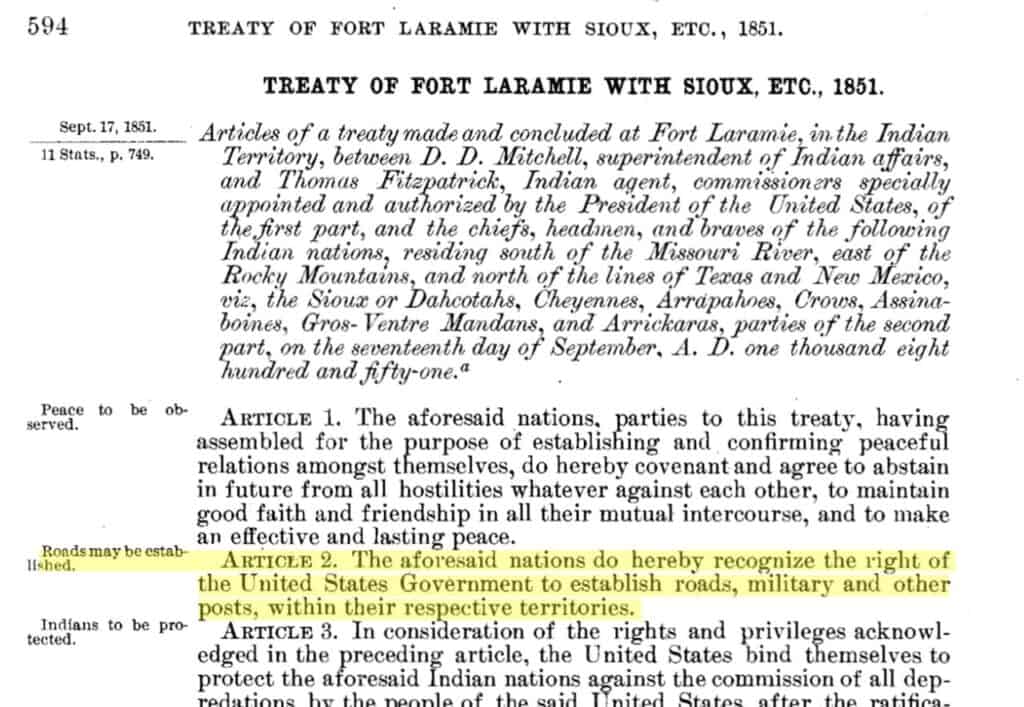 Treaty of Fort Laramie (1851)
