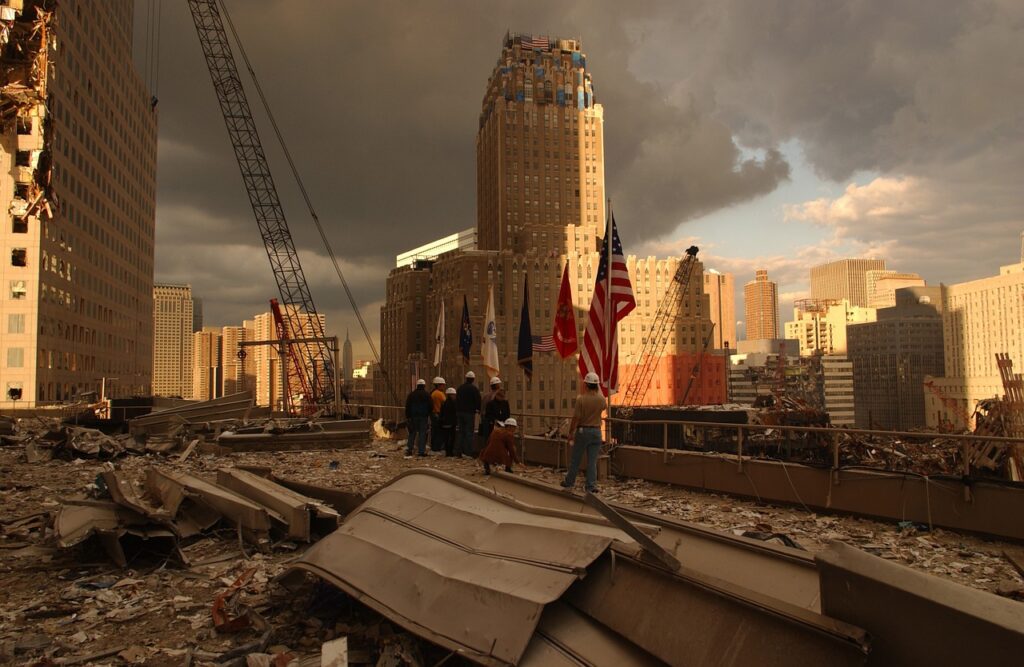 Ground zero, World trade center, New york image.