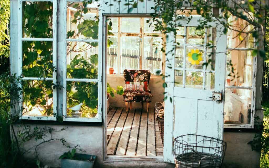 Natural sunlight streaming through an open window.