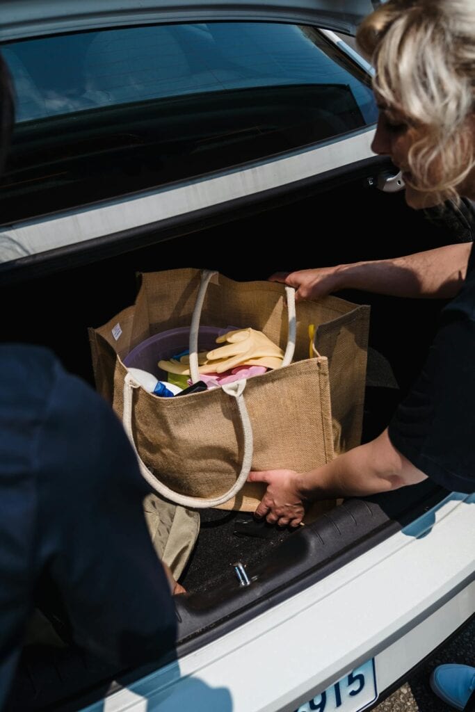 Trash Bags and Cleaning Supplies while travel