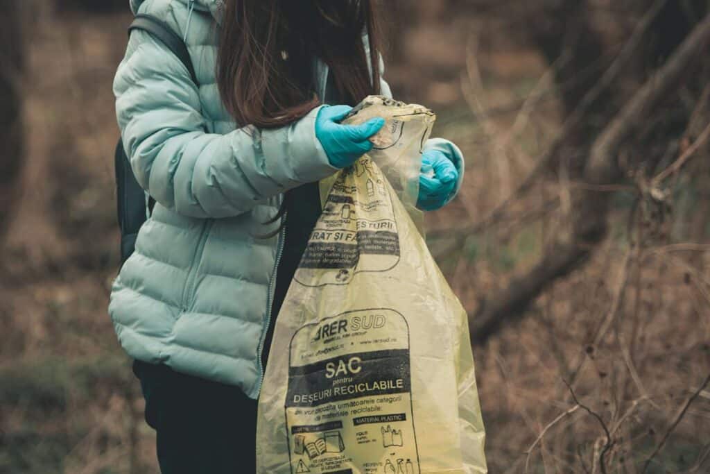 microtrash hiking cleanup