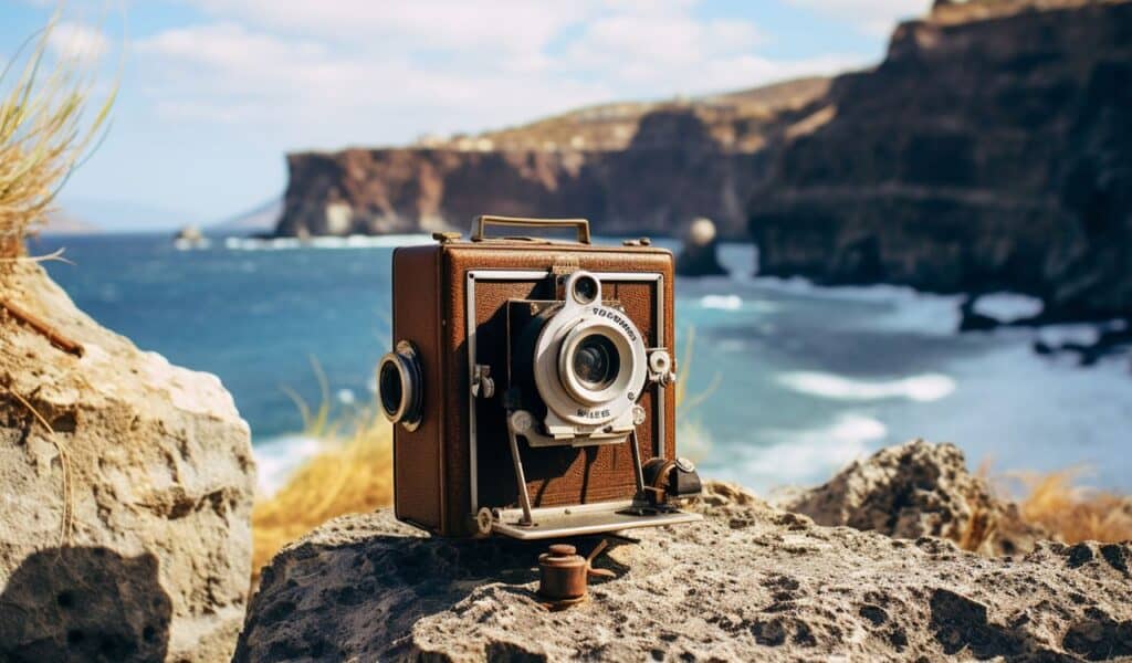 Vintage Camera Adventures in Santorini