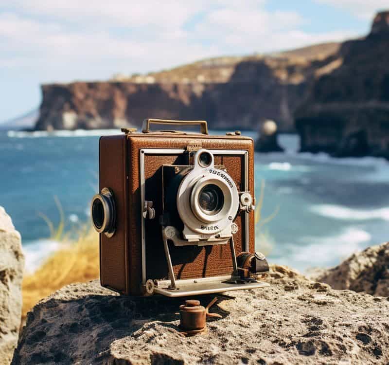 Vintage Camera Adventures in Santorini