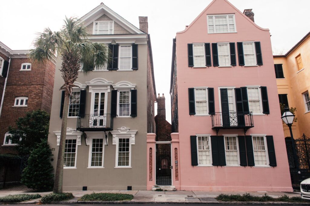 Brown and Gray House on a Neighborhood,Charleston,United States