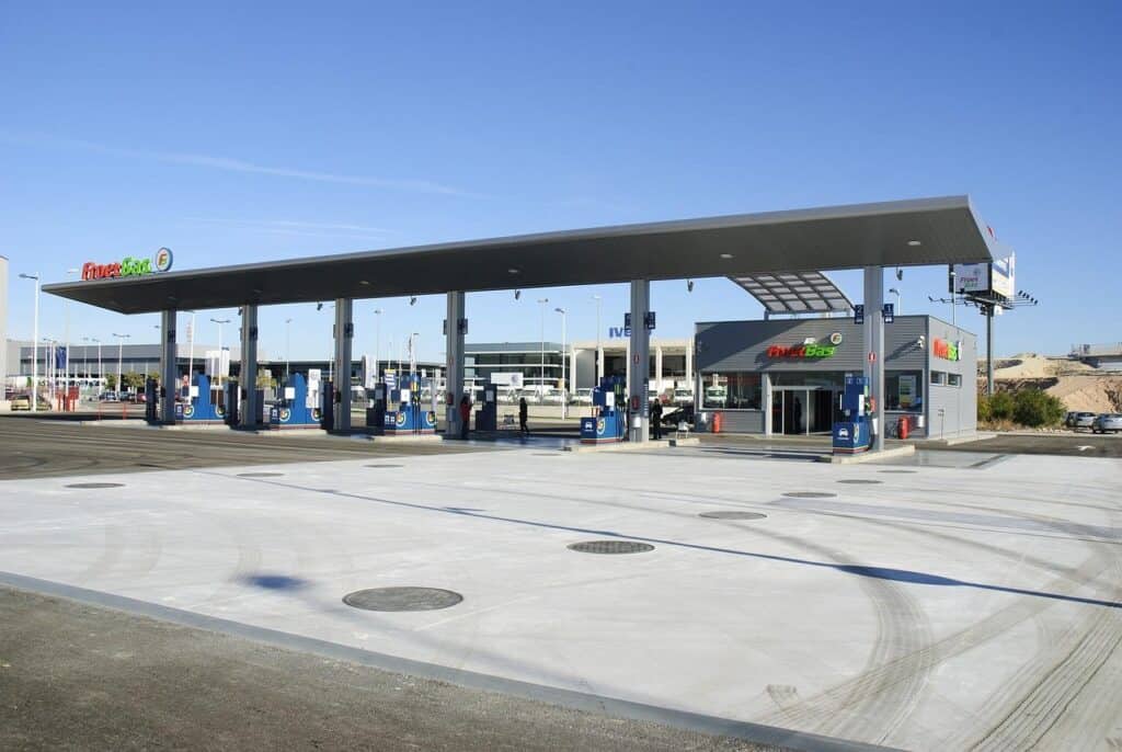 Desert gas station waterv