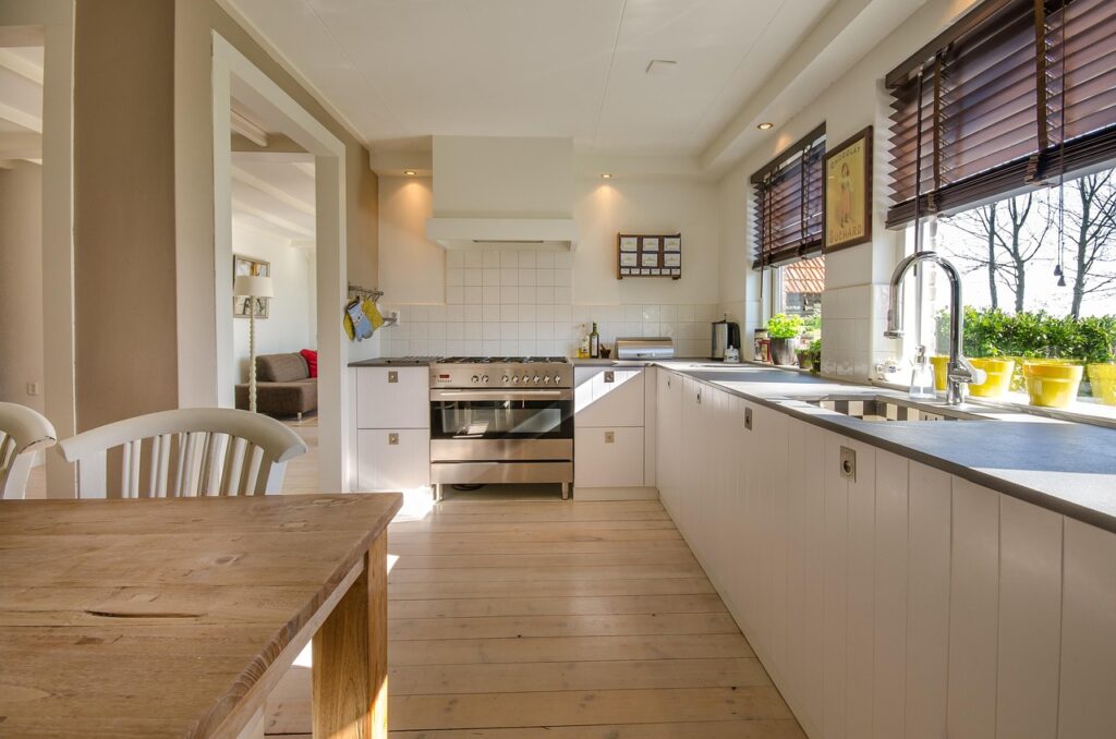Airbnb apartment cozy living room with kitchen travel