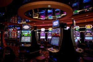 Casino slot machine player
