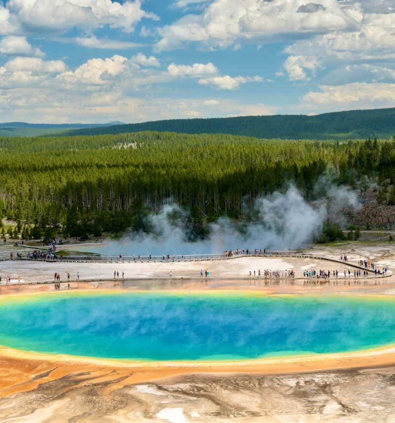 Grand Prismatic Spring And Midway Geyser Basin