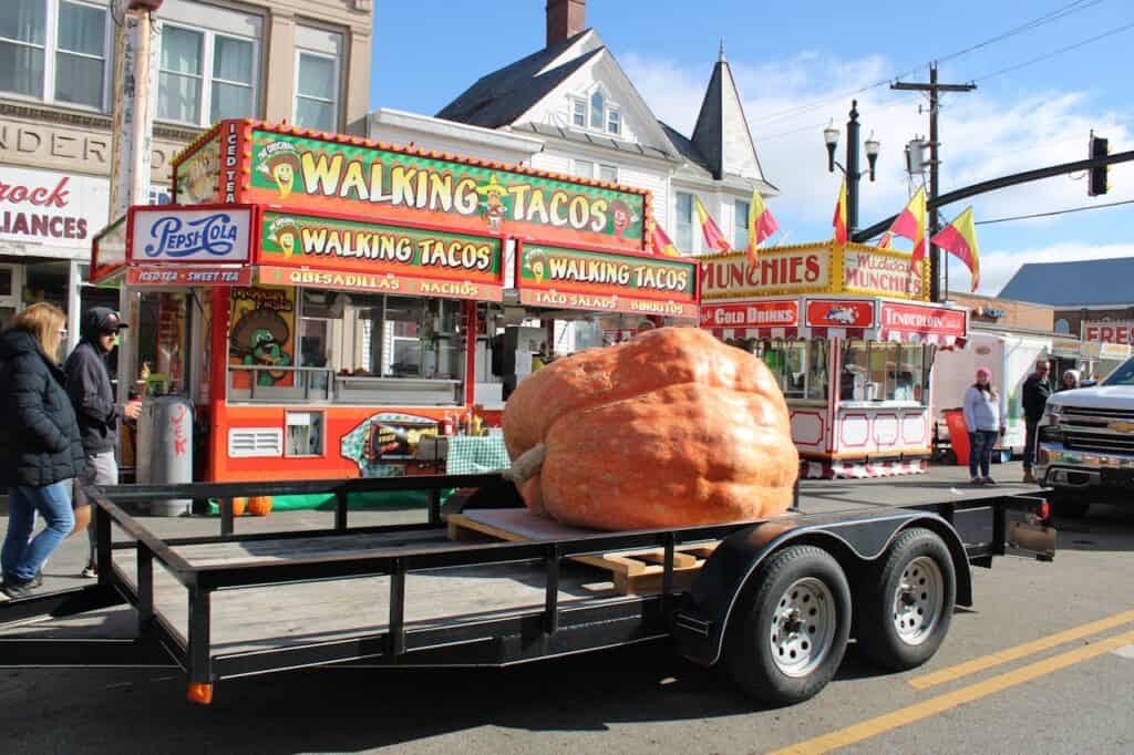 Circleville Pumpkin Show Ohio giant pumpkins forklift parade