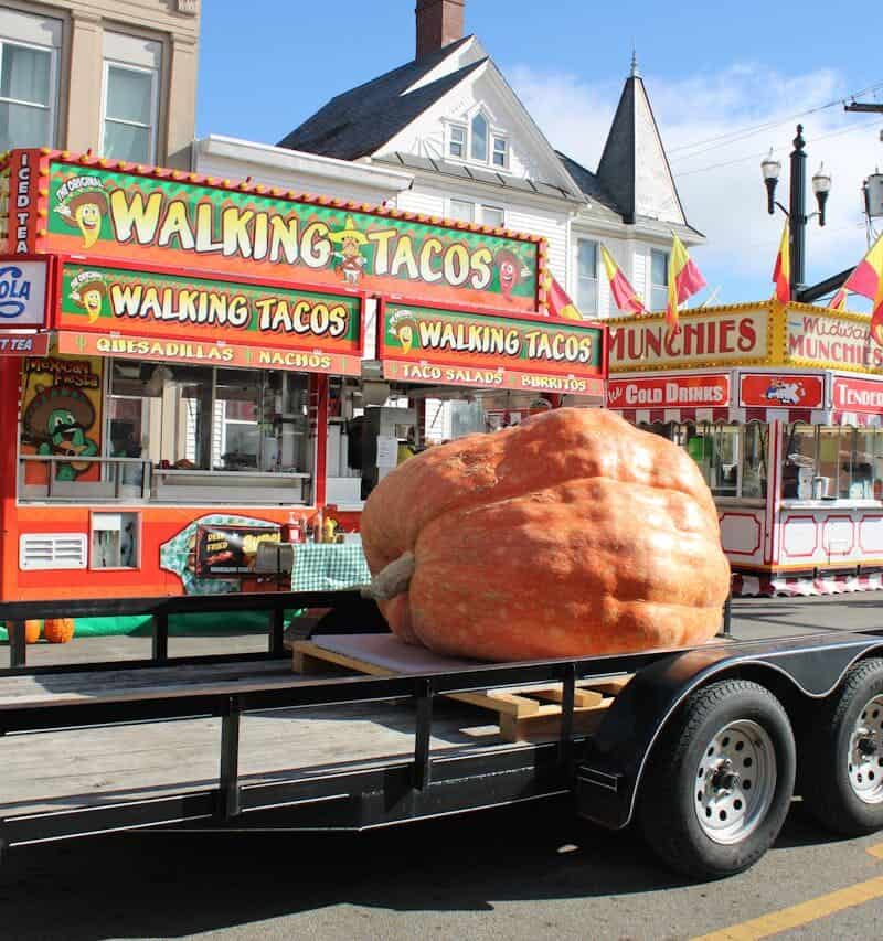 Circleville Pumpkin Show Ohio giant pumpkins forklift parade