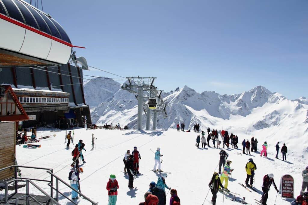 ski lift ticket being scanned at resort entrance