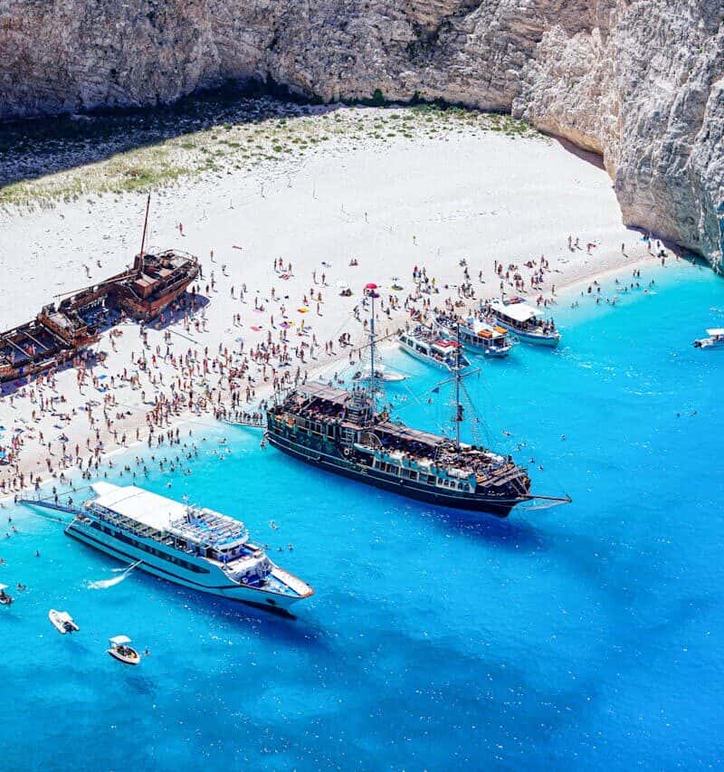 Zakynthos island tourist overcrowding Greece