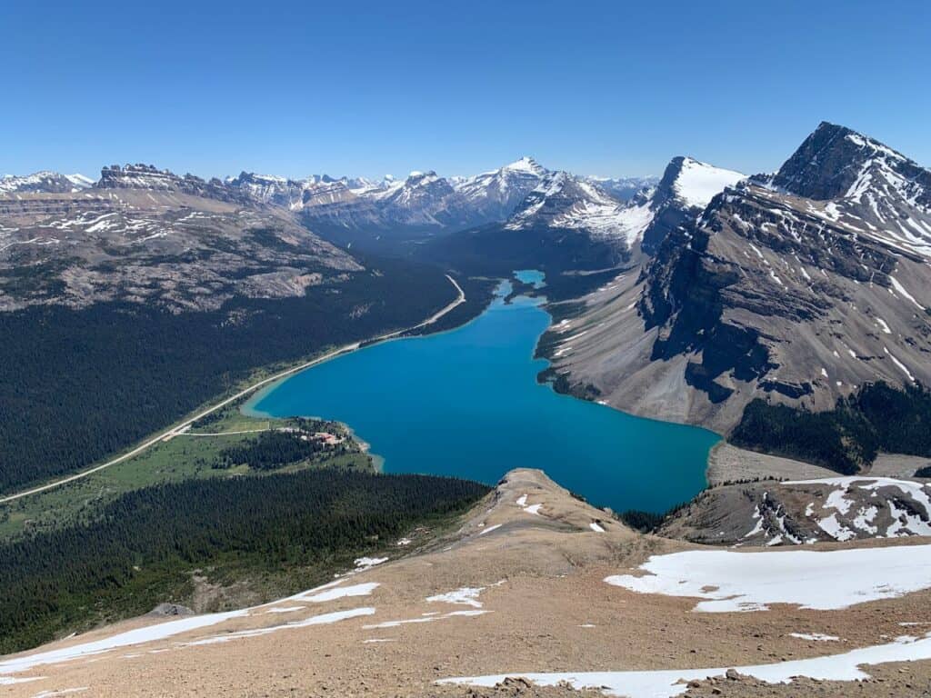 Icefields Parkway Alberta aerial view