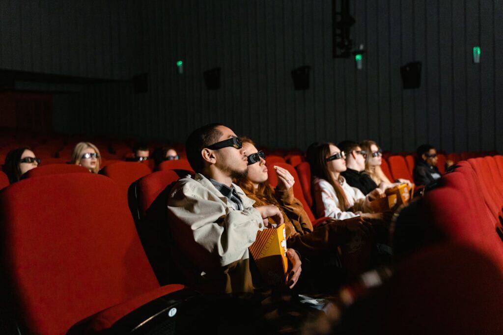 Audience watching theater no phones