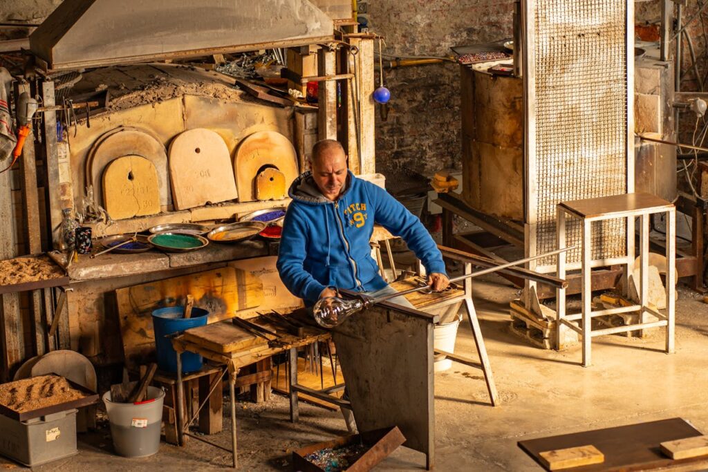 Venetian glass workshop