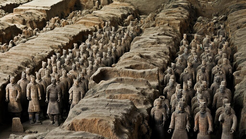 Terracotta Army panoramic view,