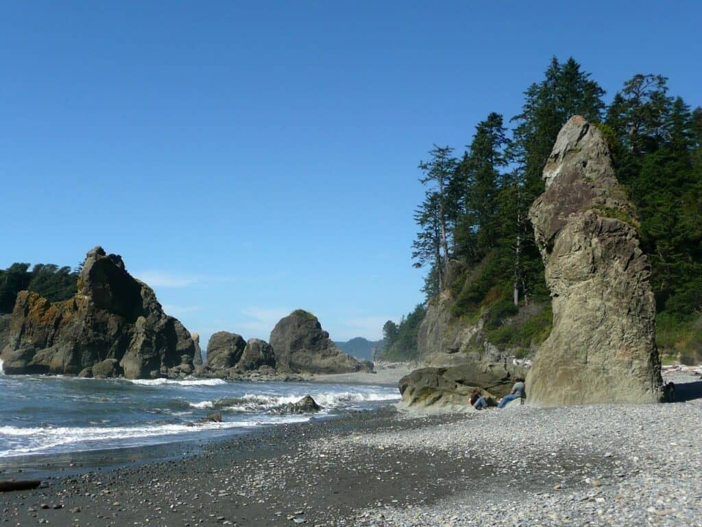 tidepools and rocky washington shoreline