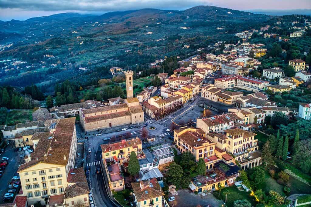 Fiesole Italy panoramic view Florence skyline