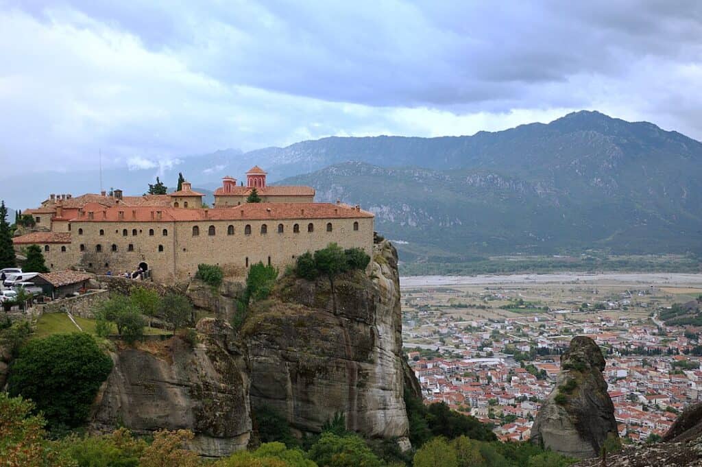 Kastraki Greece village Meteora rock pillars
