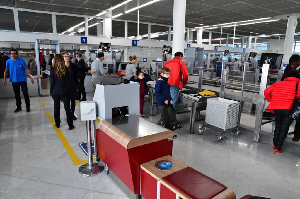 Airport security checkpoint