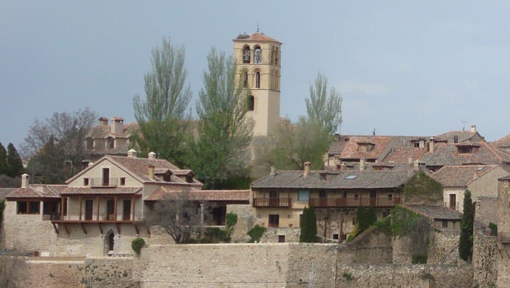 Pedraza Spain fortified gate plaza