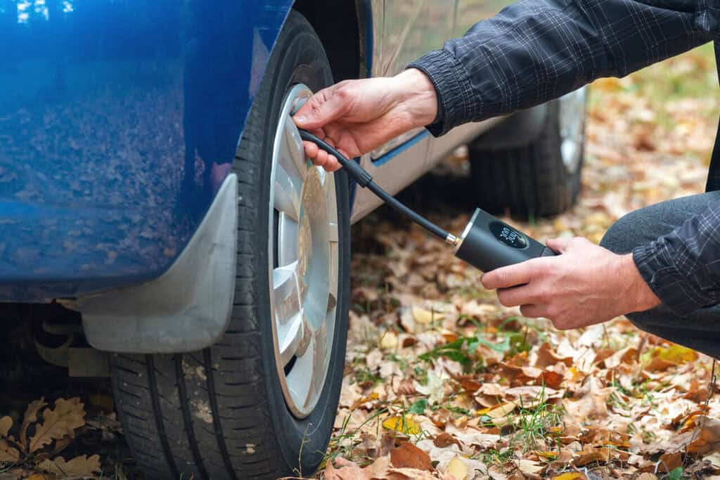 Tire Repair Kit + Portable Air Compressor