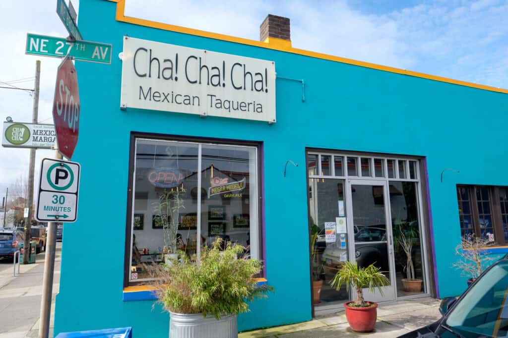 Cha Cha Cha Mexican Taqueria on Broadway in NE Portland Oregon.