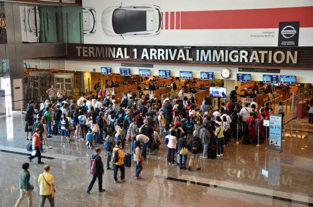 Airline check in line