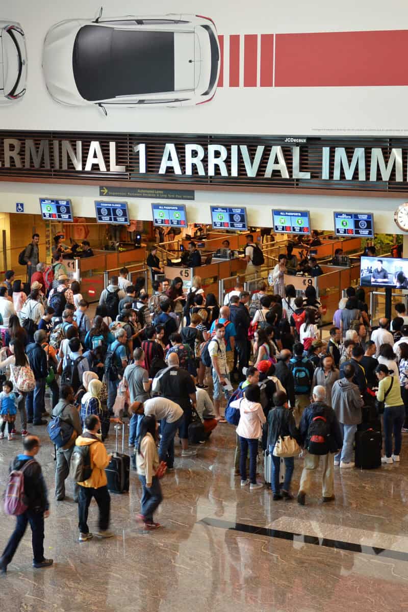 Airline check in line