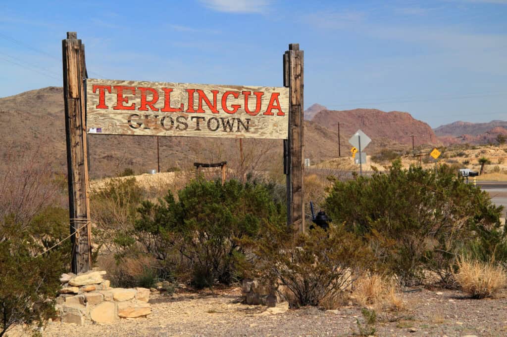 Historic Terlingua Ghostown, a former mining community in the Big Bend region of Texas