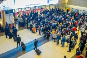 Immigration control airport