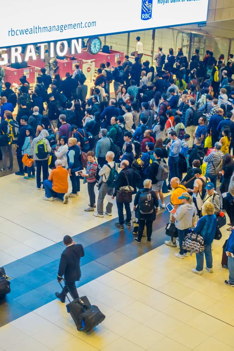 Immigration control airport