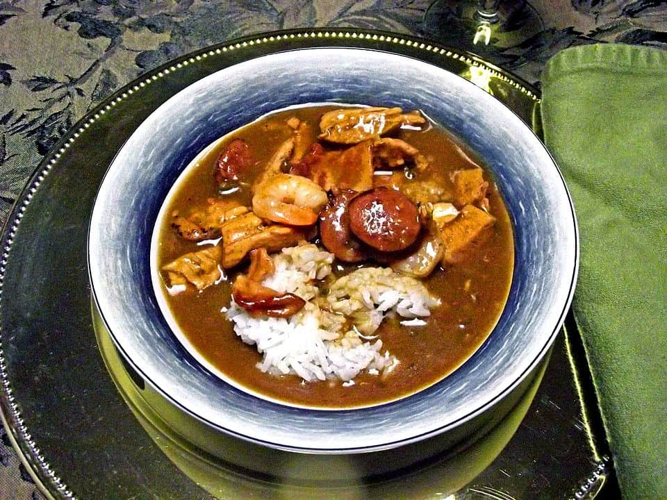 gumbo and red beans rice