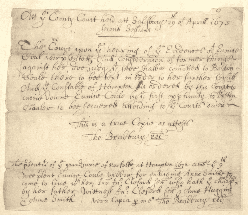 Hampton, New Hampshire: Goody Cole Remembered