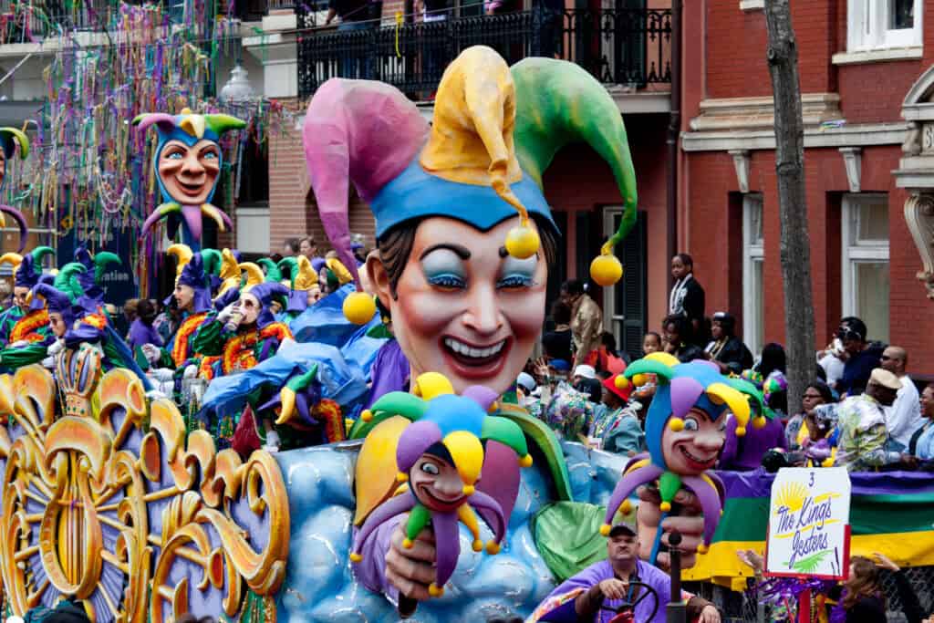 Mardi Gras New Orleans beads parade