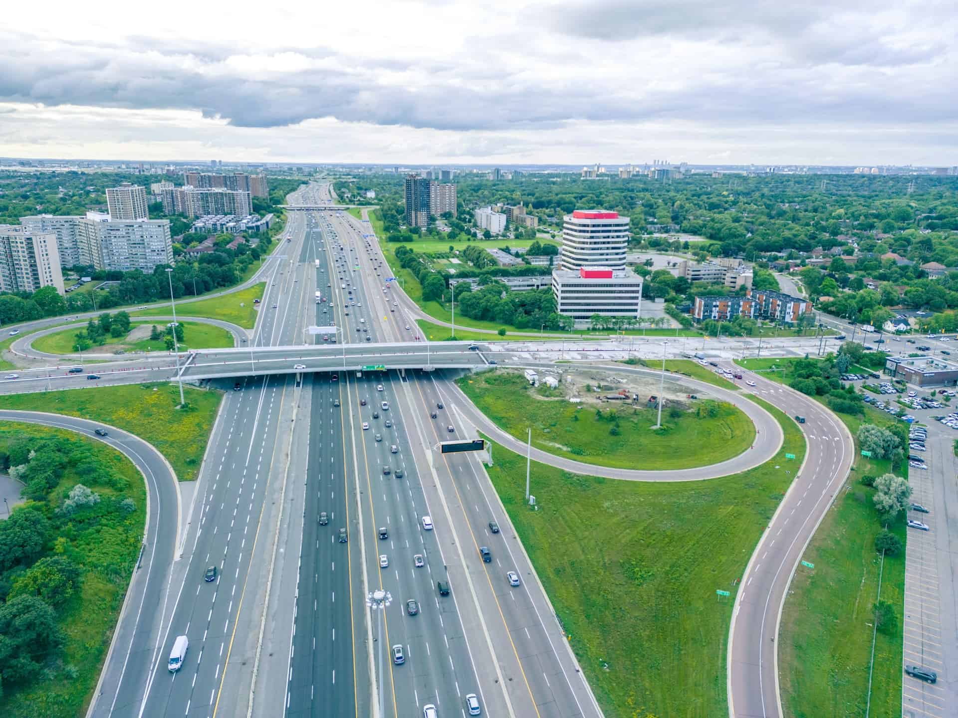 cars merging lanes highway