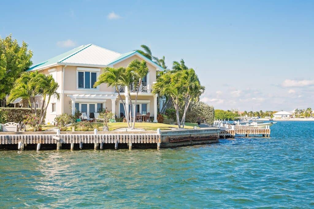 Cayman islands real estate, Canal front condos, Luxury image.