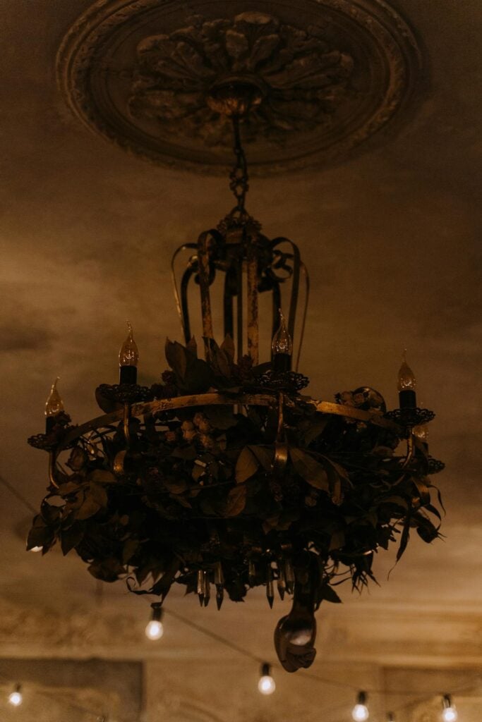dim lamp or flickering chandelier