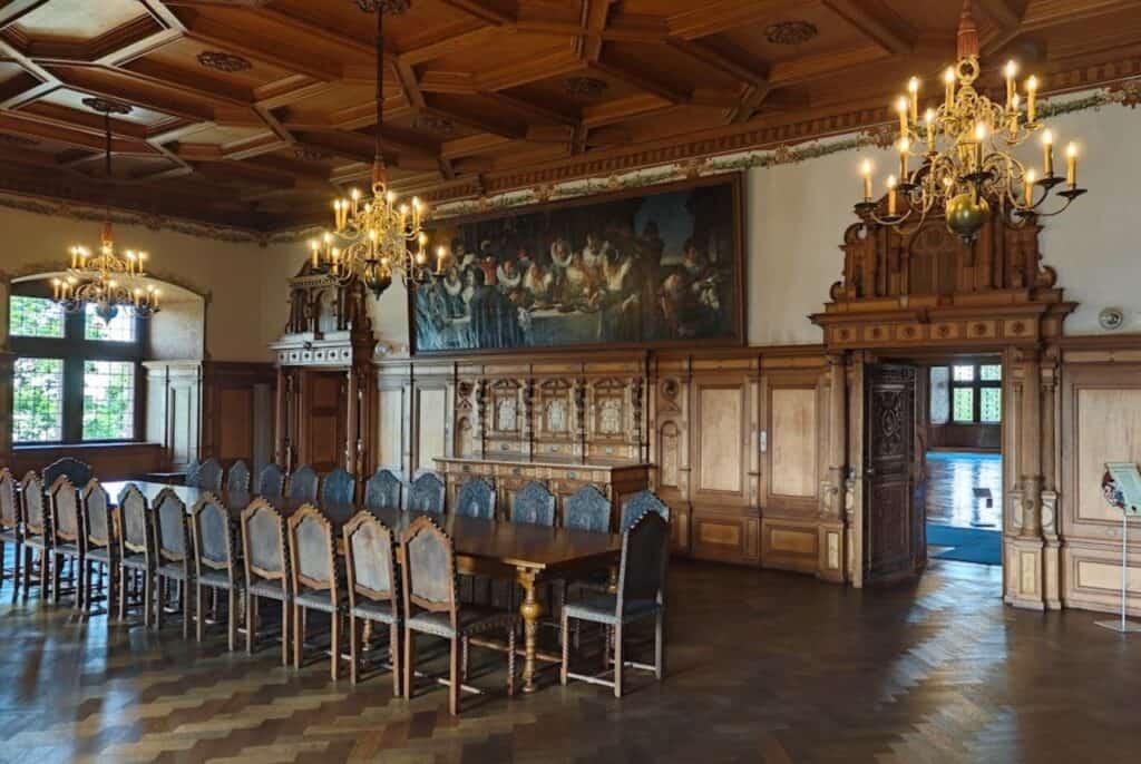 an old dining room