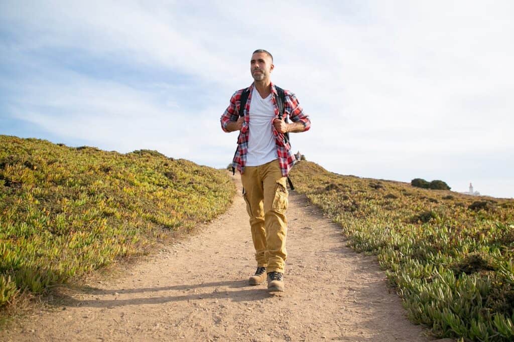 hiker layering base mid shell outdoor clothing