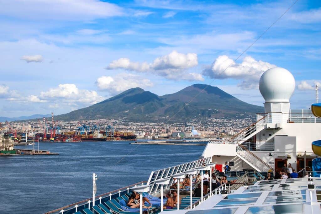 Cruise Ship View of Mt. Vesuvius